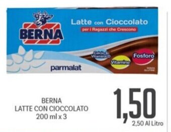 Supermercati Piccolo BERNA LATTE CON CIOCCOLATO 200 ml x 3 offerta