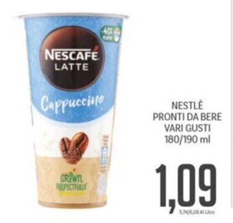 Supermercati Piccolo NESTLÈ PRONTI DA BERE VARI GUSTI 180/190 ml offerta