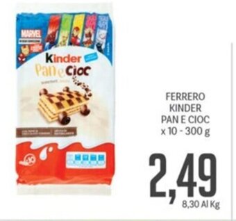 Supermercati Piccolo FERRERO KINDER PAN E CIOC x 10-300 g offerta