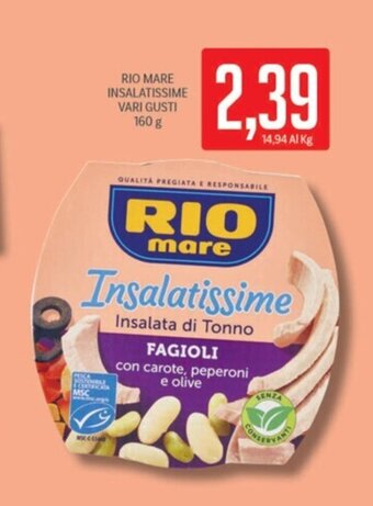 Supermercati Piccolo RIO MARE INSALATISSIME VARI GUSTI 160 g offerta