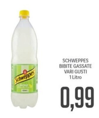 Supermercati Piccolo SCHWEPPES BIBITE GASSATE VARI GUSTI 1 Litro offerta