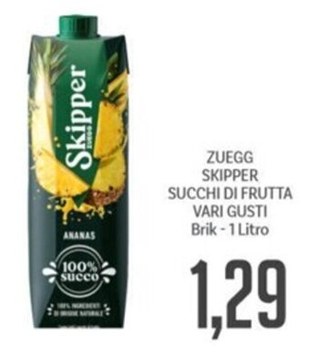 Supermercati Piccolo ZUEGG SKIPPER SUCCHI DI FRUTTA VARI GUSTI Brik-1 Litro offerta