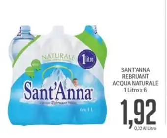 SANT'ANNA REBRUANT ACQUA NATURALE 1 Litro x 6