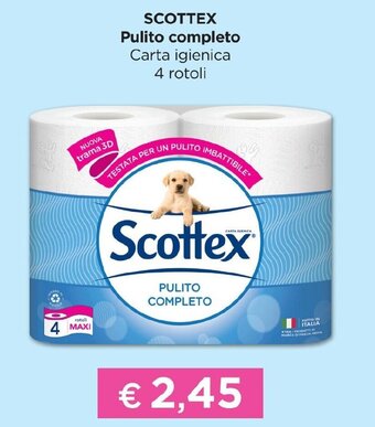 Acqua & Sapone SCOTTEX Pulito completo Carta igienica 4 rotoli offerta
