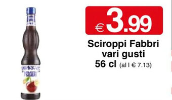 Sciroppi Fabbri vari gusti 56 cl