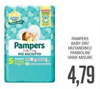 Supermercati Piccolo PAMPERS BABY-DRY MUTANDINO/ PANNOLINI VARIE MISURE offerta