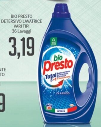 Supermercati Piccolo BIO PRESTO DETERSIVO LAVATRICE VARI TIPI 36 Lavaggi offerta