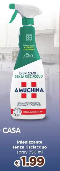 Acqua & Sapone AMUCHINA igienizzante senza risciacquo spray 750 ml offerta