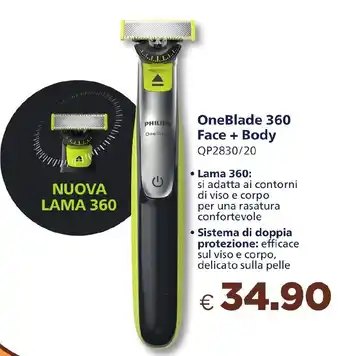 Acqua & Sapone PHILIPS OneBlade 360 Face + Body offerta