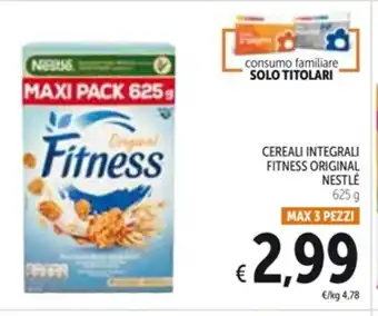 Spazio Conad CEREALI INTEGRALI FITNESS ORIGINAL NESTLÉ 625g offerta
