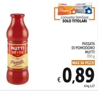Spazio Conad PASSATA DI POMODORO MUTTI 700g offerta
