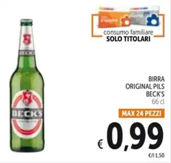 Spazio Conad BIRRA ORIGINAL PILS BECK'S 66 cl offerta