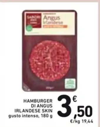 Spazio Conad HAMBURGER DI ANGUS IRLANDESE SKIN gusto intenso, 180 g offerta