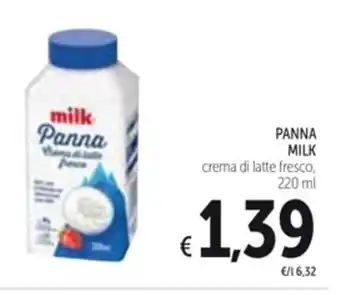 Spazio Conad PANNA MILK crema di latte fresco, 220 ml offerta