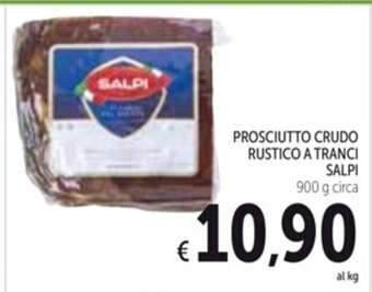 PROSCIUTTO CRUDO RUSTICO A TRANCI SALPI 900 g circa