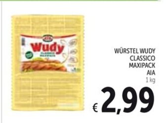 Spazio Conad WÜRSTEL WUDY CLASSICO MAXIPACK AIA 1 kg offerta