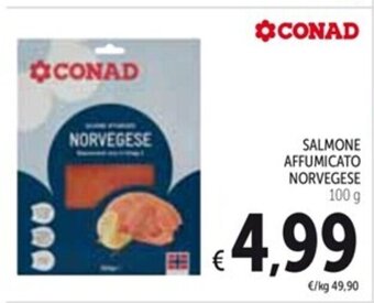 Spazio Conad SALMONE AFFUMICATO NORVEGESE 100 g offerta