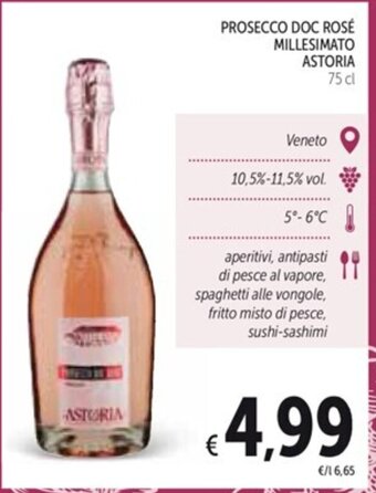 Spazio Conad PROSECCO DOC ROSÉ MILLESIMATO ASTORIA 75 cl offerta