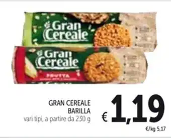 Spazio Conad GRAN CEREALE BARILLA vari tipi, a partire da 230 g offerta
