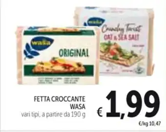 Spazio Conad FETTA CROCCANTE WASA vari tipi, a partire da 190 g offerta