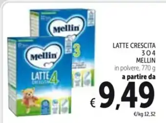 Spazio Conad LATTE CRESCITA 304 MELLIN in polvere, 770 g offerta