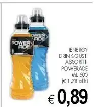 PrestoFresco Powerade energy drink gusti assorrtiti offerta