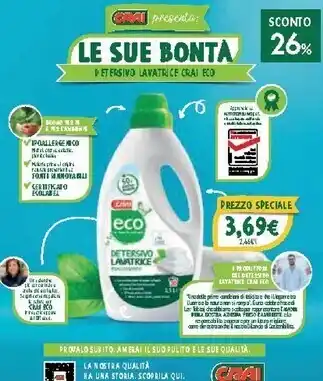 PrestoFresco Crai detersivo lavatrice eco offerta