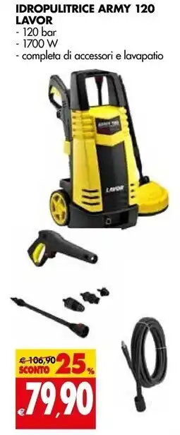 Tigros Lavor idropulitrice army 120 offerta