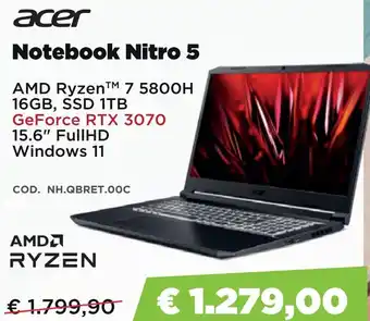 Next Acer notebook nitro 5 nh.qbret.00c offerta