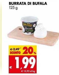 Tigros Burrata di bufala offerta