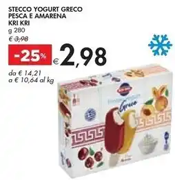 Bennet Kri kri stecco yogurt greco pesca e amarena offerta