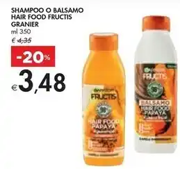 Bennet Garnier shampoo o balsamo hair food fructis offerta