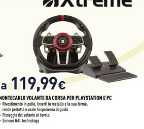 Unieuro Xtreme montecarlo volante da corsa per playstation e pc offerta