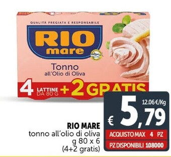 Gourmet Déco Rio mare tonno all'olio di oliva offerta