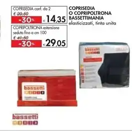 Bennet Bassetti mania coprisedia o copripoltrona offerta