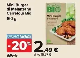 Carrefour Market Carrefour bio mini burger di melanzane offerta