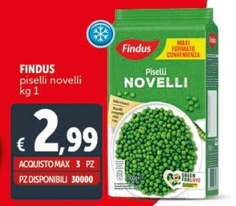 Gourmet Déco Findus piselli novelli offerta