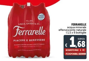 Ferrarelle acqua minerale effervescente naturale