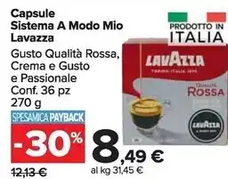 Carrefour Market Lavazza capsule sistema a modo mio offerta