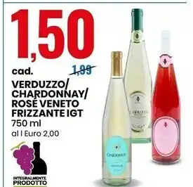 Eurospin Integralmente prodotto verduzzo/chardonnay/rosé veneto frizzante igt offerta