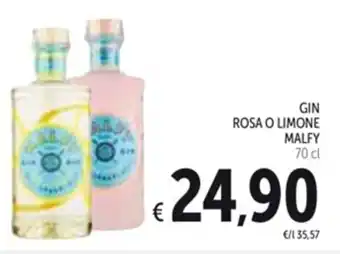 Spazio Conad GIN ROSA O LIMONE MALFY 70 cl offerta