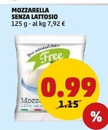 PENNY Mozzarella senza lattosio offerta