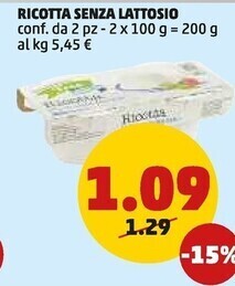 PENNY Ricotta senza lattosio offerta