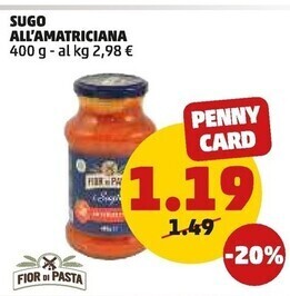 PENNY Fior di pasta sugo all'amatriciana offerta