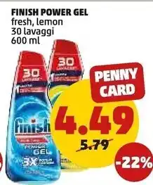 PENNY Finish power gel offerta