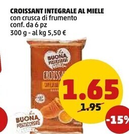 PENNY La buona pasticceria croissant integrale al miele offerta