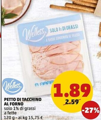 PENNY Welless petto di tacchino al forno offerta