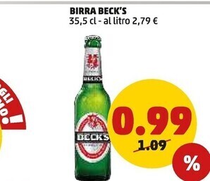 PENNY Becks birra offerta