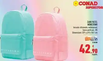 Conad Superstore Monocromo - zaino pastel offerta