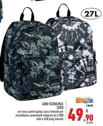 Conad Superstore Seven zaino ischoolpack offerta
